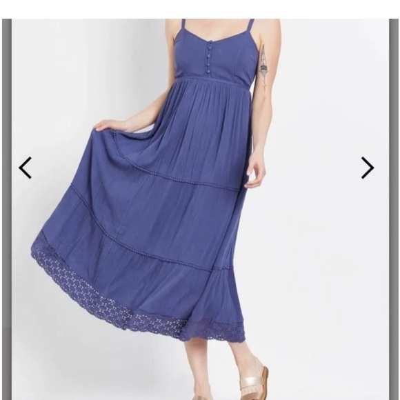 MOTHERHOOD maternity maxi dress in blue size S - Picture 7 of 13